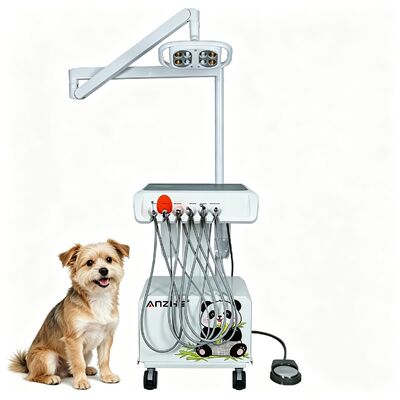 Goede prijs. Draagbare veterinaire tandheelkundige eenheid met 8-oog LED-tandheelkundige lamp Ingebouwde luchtcompressor en houtpecker ultrasone schaalmachine voor huisdierenklinieken online