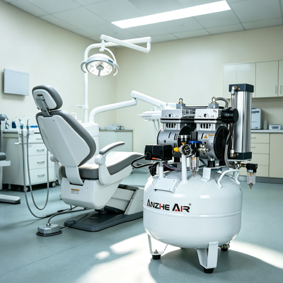 Goede prijs. 32L tank 55dB laag geluid olievrije tandheelkundige luchtcompressor met ingebouwde droger voor klinieken online
