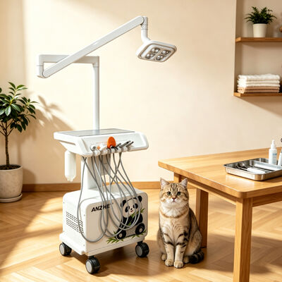 Goede prijs. Draagbare tandheelkundige eenheid met LED-tandheelkundige lamp Ingebouwde luchtcompressor Zuigplaat Scaler Curing Light Mobiele tandheelkundige werkstation voor klinieken online