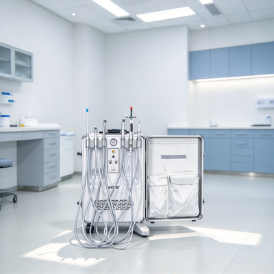 Goede prijs. Draagbare Tandheelkundige Behandelingskoffer op Wielen, Mobiele Tandheelkundige Leveringsunit met Geïntegreerde Airconditioner, LED Polymerisatie Lamp en Ultrasone Scaler online