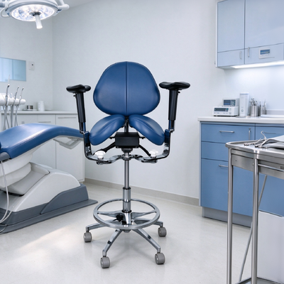 Goede prijs. Luxe Ergonomische Tandartsstoel met Verstelbare Hoogte, 360-Graden Rotatie en Gespleten Zadelzitting voor Klinieken online